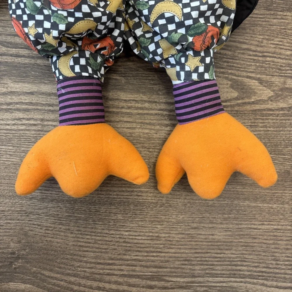 Vintage Black Crow/Duck‎ Halloween Plush With Straw Hat 20'